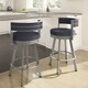 Strick & Bolton Klykov Upholstered Back 26-inch Swivel Metal Counter Stool - Thumbnail 13