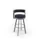 Option Navy Blue Faux Leather / Glossy Grey Metal