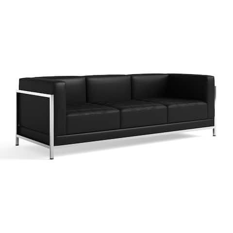 White Sofas Couches Online At Our Best Living Room Strick Bolton Wolcott Contemporary Leather Sofa With Encasing Frame