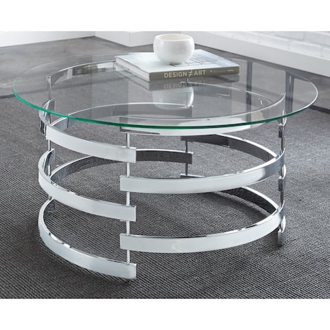 Silver Orchid Bardeen Round Coffee Table