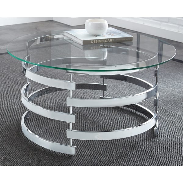 slide 2 of 4, Steve Silver Bardeen Round Coffee Table