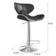 Masaccio Leatherette Airlift Adjustable Swivel Barstool (Set of 2) - Thumbnail 3