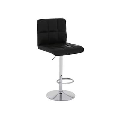 Porch & Den Galena Upholstered Chrome Adjustable Bar Stools (Set of 2)