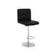 Roundhill Furniture Porch & Den Galena Upholstered Chrome Adjustable Bar Stools (Set of 2) - Black