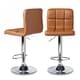 Porch & Den Galena Chrome and Faux Leather Height-adjustable Barstools (Set of 2) - Thumbnail 7