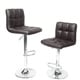 Porch & Den Galena Chrome and Faux Leather Height-adjustable Barstools (Set of 2) - Thumbnail 9