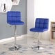 Porch & Den Galena Chrome and Faux Leather Height-adjustable Barstools (Set of 2) - Thumbnail 5