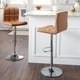Porch & Den Galena Chrome and Faux Leather Height-adjustable Barstools (Set of 2) - Thumbnail 2