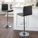 Porch & Den Galena Chrome and Faux Leather Height-adjustable Barstools (Set of 2) - Thumbnail 1