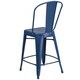 Carbon Loft Ernest Distressed Metal Indoor 24-inch Counter Stool - Thumbnail 3