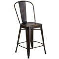Carbon Loft Ernest Distressed Metal Indoor 24-inch Counter Stool