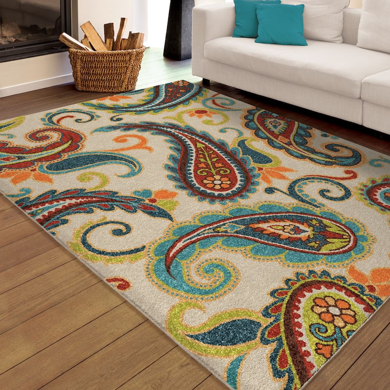 The Curated Nomad Felices Indoor/Outdoor Pampano Multicolor Area Rug