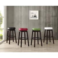 Copper Grove Humboldt Swivel Faux Leather Circle Bar Stools (Set of 2)