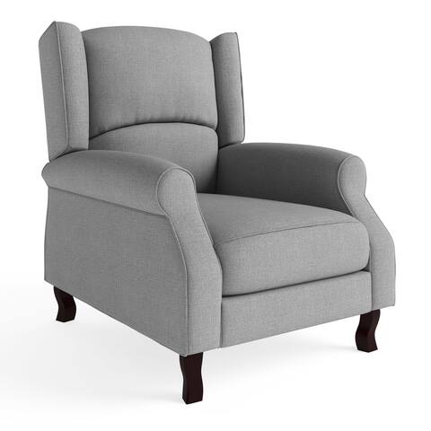 Copper Grove Violet Modern Wingback Linen Fabric Accent Recliner Chair