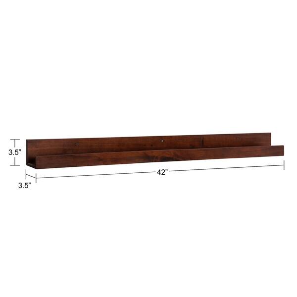 Porch & Den Bear Solidcolored Wood Modern Floating Wall Shelf Picture