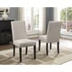 preview thumbnail 5 of 5, Copper Grove Humboldt Nailhead-trim Fabric Dining Chairs (Set of 2) Tan
