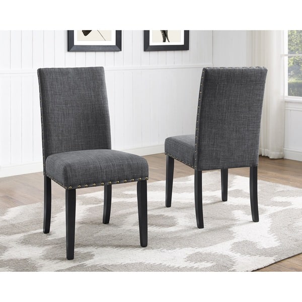 slide 2 of 7, Copper Grove Humboldt Nailhead-trim Fabric Dining Chairs (Set of 2)