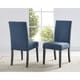 preview thumbnail 6 of 5, Copper Grove Humboldt Nailhead-trim Fabric Dining Chairs (Set of 2) Blue