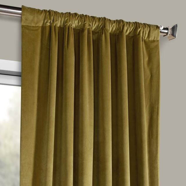 Exclusive Fabrics Heritage Plush Velvet Sing Curtain Panel