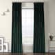 Exclusive Fabrics Heritage Plush Velvet Sing Curtain Panel - 50 X 108 - Forestry Green