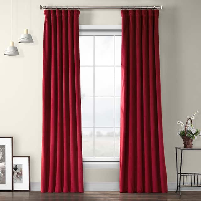 Exclusive Fabrics Heritage Plush Velvet Sing Curtain Panel