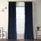 Exclusive Fabrics Heritage Plush Velvet Sing Curtain Panel - 50 X 108 - Eternal Blue