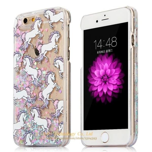 Shop Unicorn Glitter Phone Case For Iphone 6 And 6 Plus