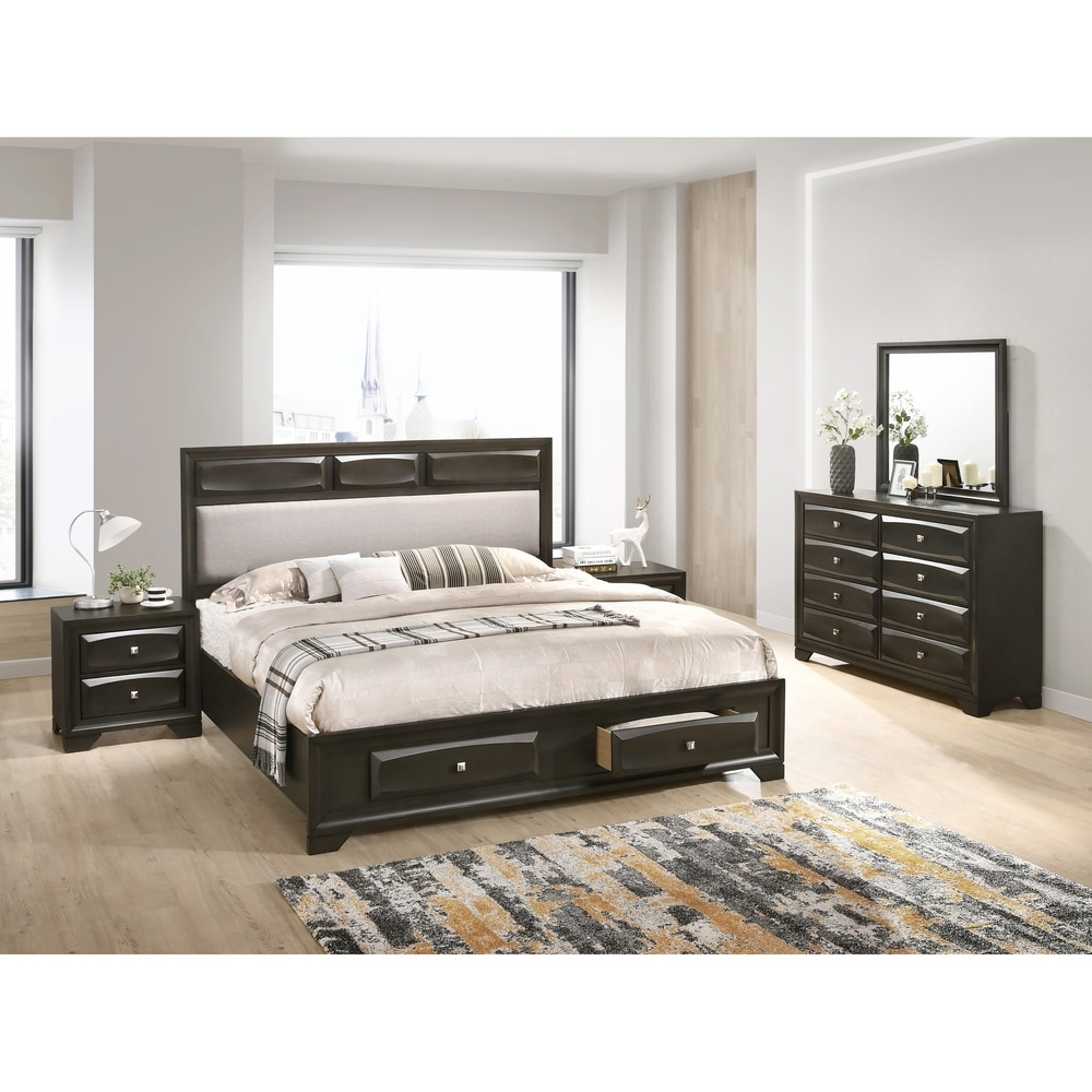 Queen Wooden Bed in Antique Gray,Transitional Style - On Sale - Bed Bath &  Beyond - 12314400