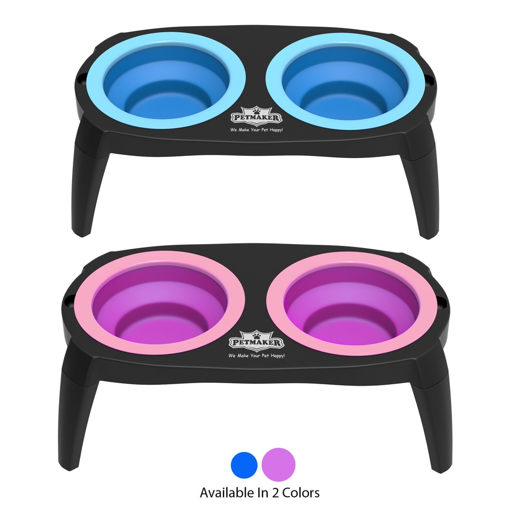 PAWLAND Raised Cat Bowls Elevated Stainless Steel Dog Cat Bowls with Stand  Pet Feeder Food Water Bowls for Cats and Small Dogs - Bed Bath & Beyond -  33396075