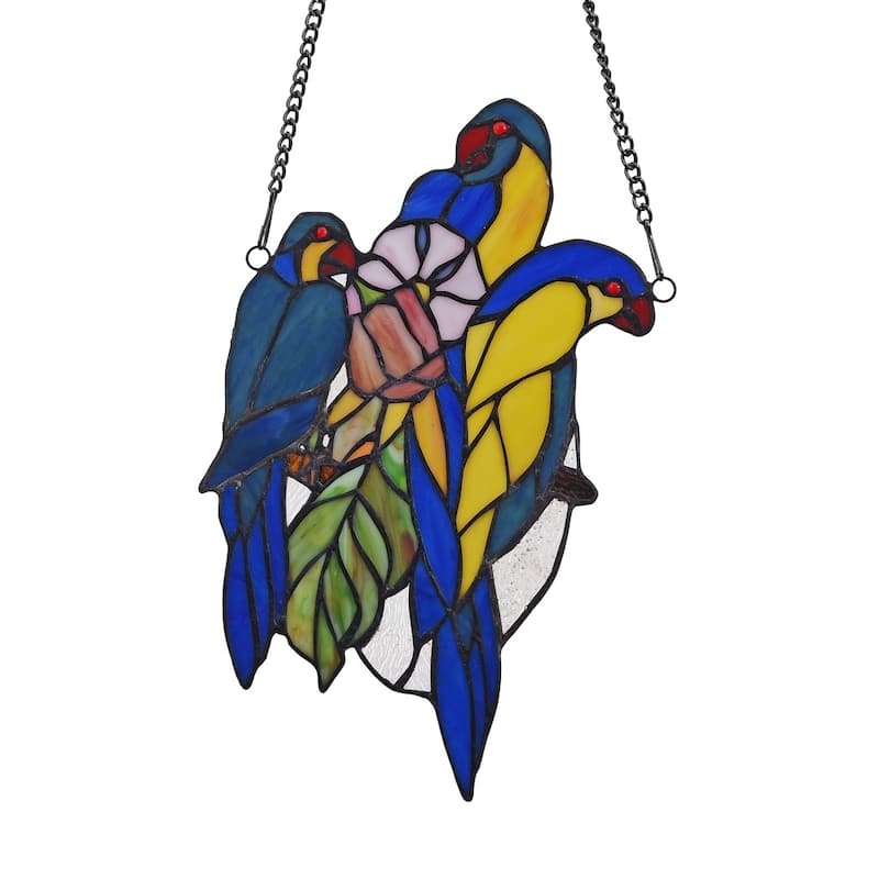 Chloe Tiffany Style Bird Design Window Panel/Suncatcher
