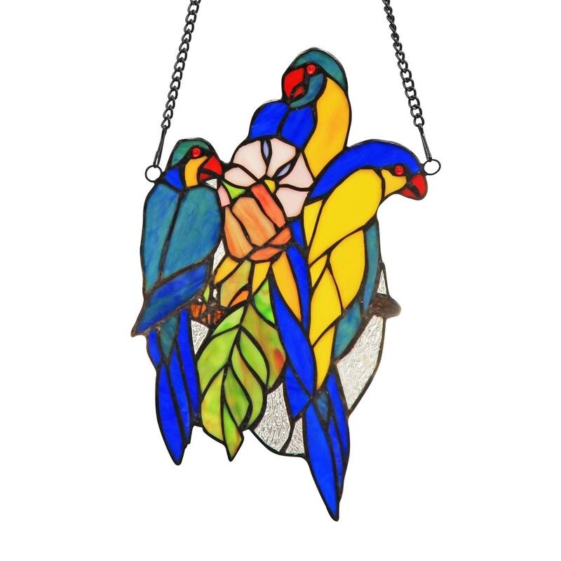 Chloe Tiffany Style Bird Design Window Panel/Suncatcher