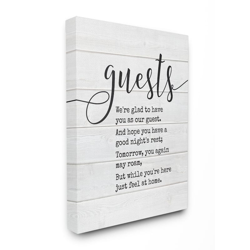 Stupell Guests Feel At Home Wall Art - canvas wrapped - 30 x 40