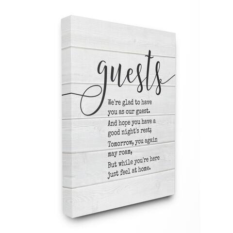 Stupell Industries Guests Feel At Home Wall Art