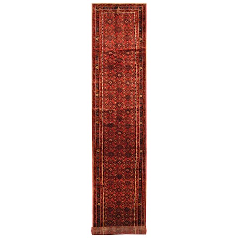 HERAT ORIENTAL Handmade One-of-a-Kind Hamadan Wool Runner (Iran) - 3' x 16'3