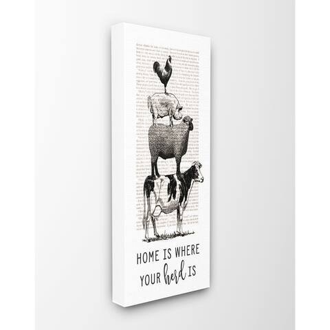 Stupell Industries Home Is Where Your Herd Is Wall Art