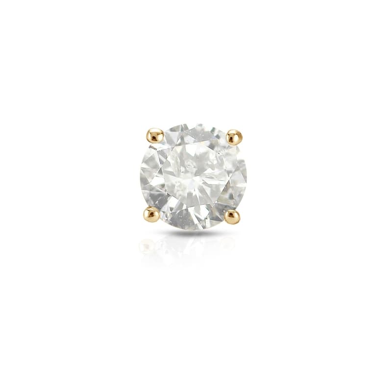 Auriya 3/4ctw Clarity-enhanced SINGLE STUD (1) Diamond Earring 18k Yellow Gold (H-I, I2-I3)