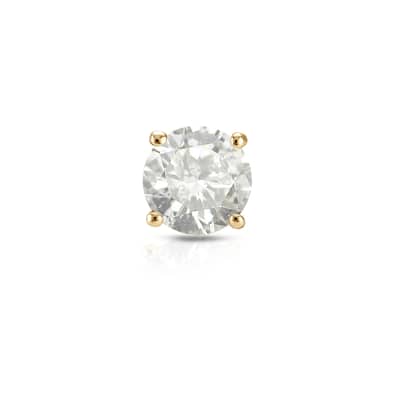 Auriya 3/4ctw Clarity-enhanced SINGLE STUD (1) Diamond Earring 18k Yellow Gold (H-I, I2-I3)