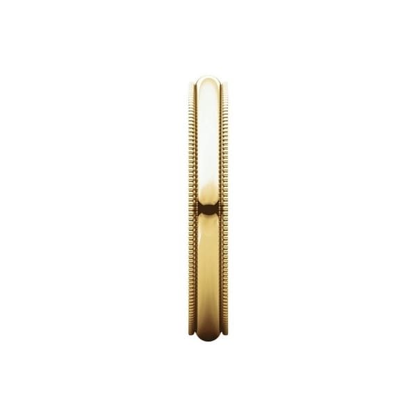 10K Yellow Gold 3mm Lightweight Half Round Domed Wedding Band