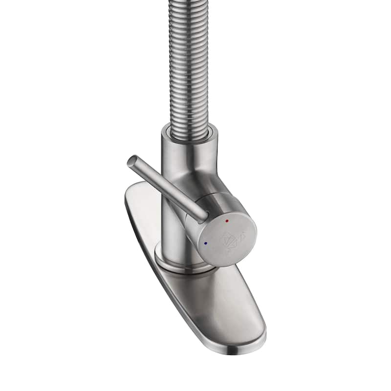 ANZZI Step Single Handle Pull-Down Sprayer Kitchen Faucet in Brushed Nickel - Brushed nickel