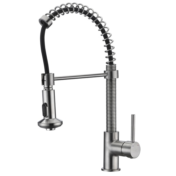 ANZZI Step Single Handle Pull-Down Sprayer Kitchen Faucet in Brushed Nickel - Brushed nickel. Opens flyout.