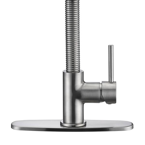 Shop Anzzi Step Single Handle Pull Down Sprayer Kitchen Faucet In