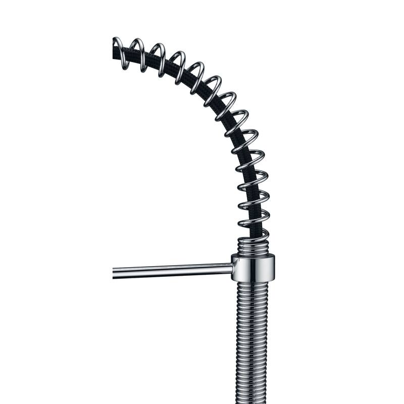 ANZZI Step Single Handle Pull-Down Sprayer Kitchen Faucet in Polished Chrome - Polished chrome