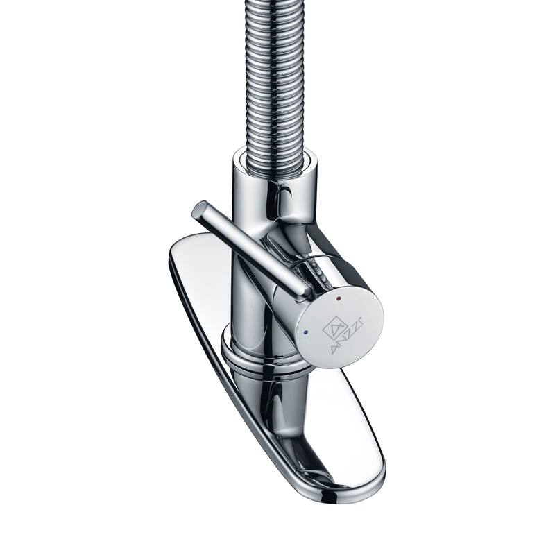 ANZZI Step Single Handle Pull-Down Sprayer Kitchen Faucet in Polished Chrome - Polished chrome