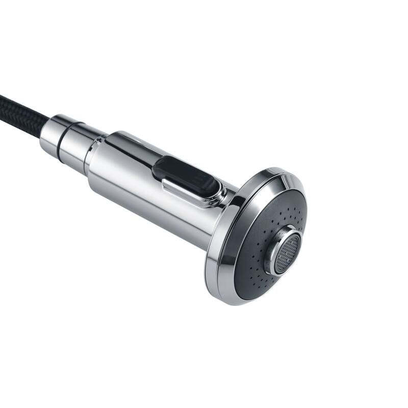 ANZZI Step Single Handle Pull-Down Sprayer Kitchen Faucet in Polished Chrome - Polished chrome