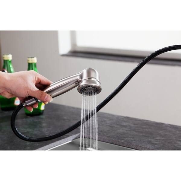 ANZZI Del Moro Oil Rubbed Bronze 1-Handle Deck-Mount Pull-Out Handle Kitchen Faucet