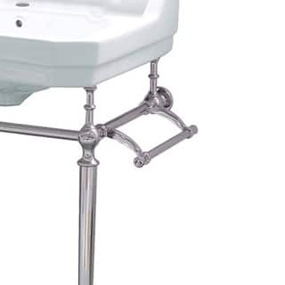 slide 3 of 2, Victoriahaus China Metal Bath Console Vitreous China - Single Basin - Assembly Required