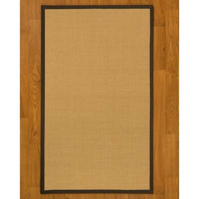 NaturalAreaRugs Dakota Natural Sisal Area Rug, Non-Slip Latex Backing, (4' by 6') Fudge Border - 4' x 6'