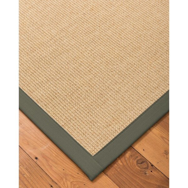 Naturalarearugs Largo Natural Sisal Area Rug Non Slip Latex Backing 4 By 6 Green Border