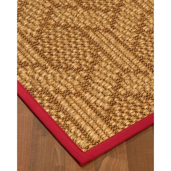 Naturalarearugs Seattle Natural Sisal Area Rug Non Slip Latex Backing 4 X 6 Red Border N A