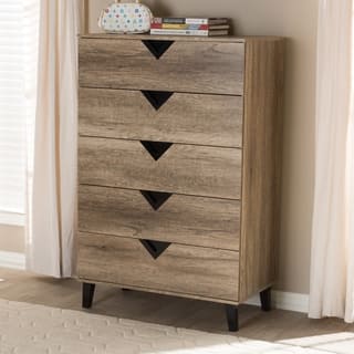 Honey Finish Dressers Chests Online At Our Palm Canyon Diana Contemporary 5 Drawer Chest